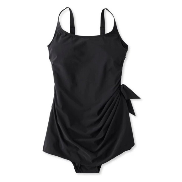 L.L. Bean Other - L.L. Bean Black One-Piece Swimsuit with Side Tie